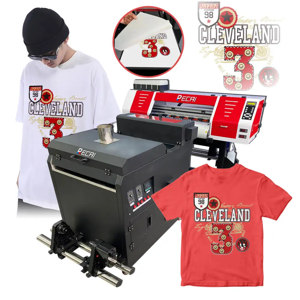 RECAI Big size PET Film Hot Melt Powder White Inkjet Printing Machine T-shirt Dye Sublimation Transfer for EPSON DX6 DTF Printer