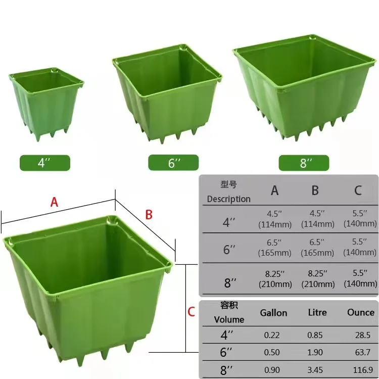 Hydroponic Grow System kit 4inch 6inch 8inch Plant Pots with Lids Wholesale