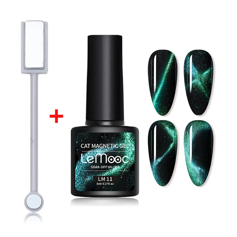 
YUXI Magic Colourful Starry Color Nail Gel Polish OEM Labeling Cat Eye Polish Gel 9D Cat Eye Nail Gel Polish 