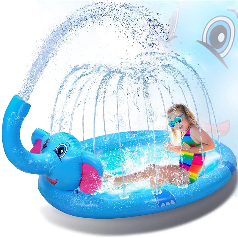 
Slide Kiddie Inflatable Sprinkler Dinosaur Water Elephant spray Kid pool sprinkler play mat 
