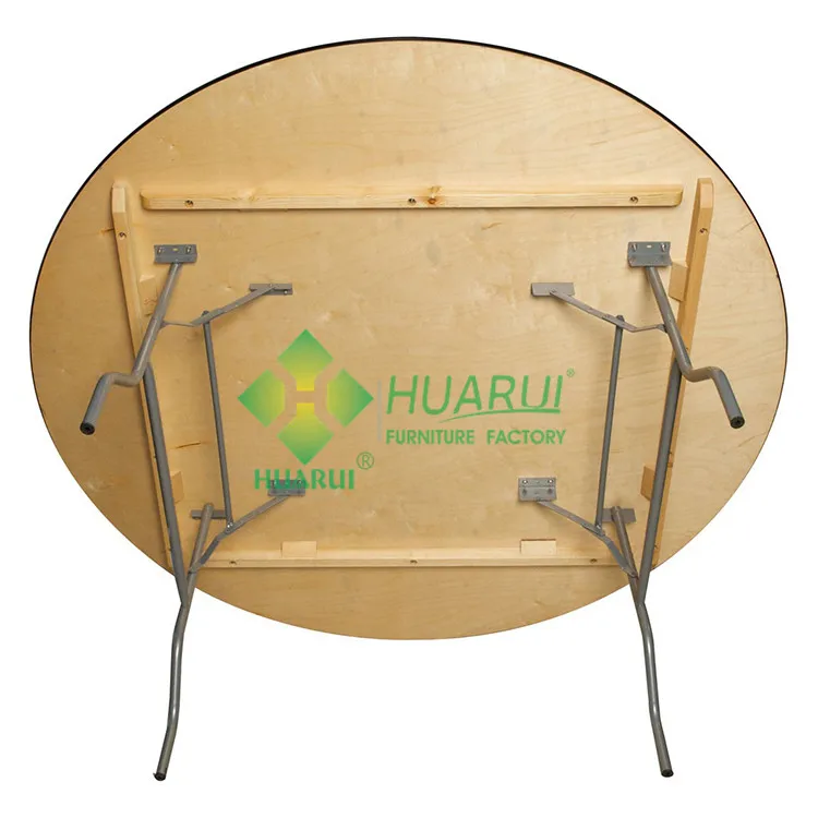 Event wood folding table in wedding rental party