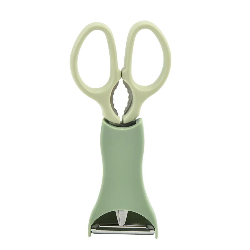 Wholesale Price Kitchen Scissors Stainless Steel Multifunctional 2 In1 Food with Peeler