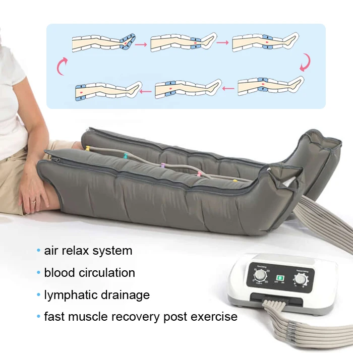 ISO13485 CE 6 Chamber Air Compression Foot and Leg Massager Machine Recovery Compression Boots