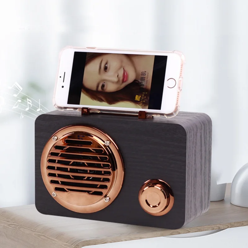 Vintage Manufacturers Portable Retro Wooden BT Speaker
