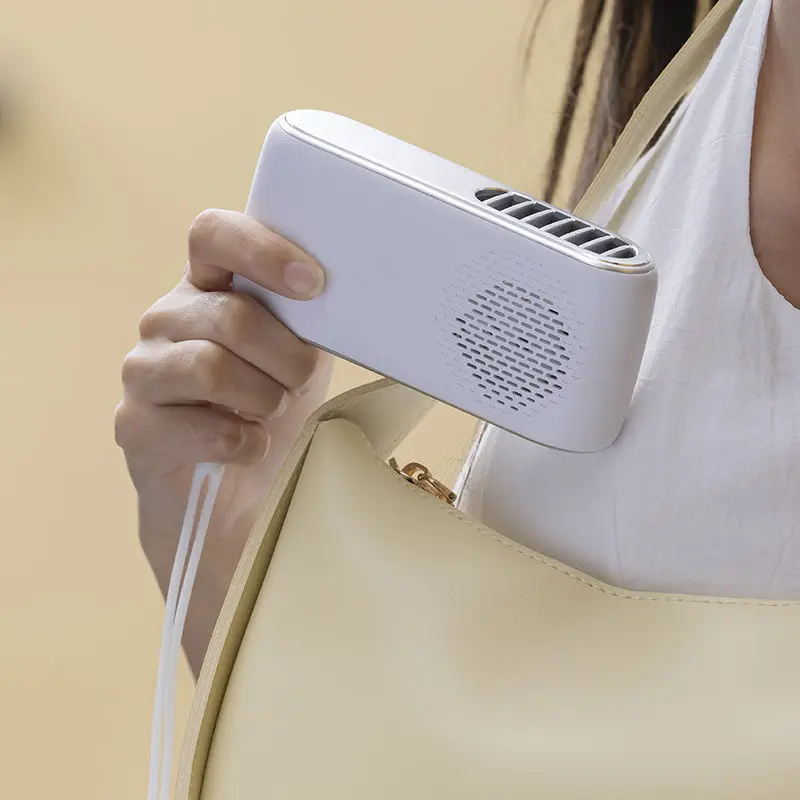 Custom Rechargeable Portable Mini Air Conditioner Ice Fan Outdoor Personal Fan Cold Compress Hand Held Neck Hanging Table Fan