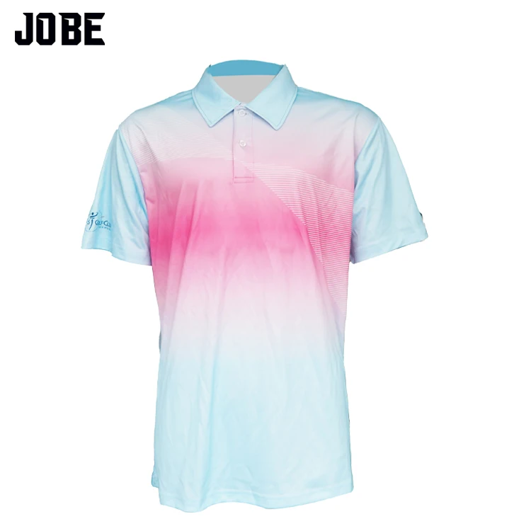 
Wholesale dye sublimation polyester spandex men custom polo shirt for club 
