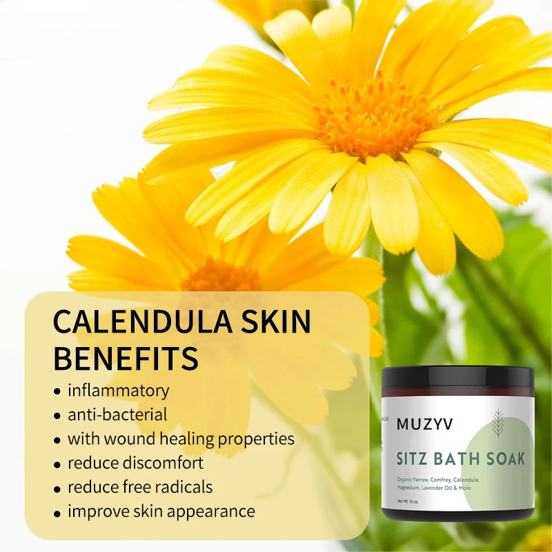 Custom natural hemorrhoid treatment pure epsom dead sea bath salts sitz bath soak for postpartum recovery care new mom