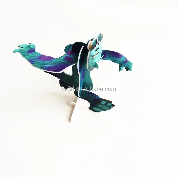 OEM Acceptable Custom Personalized IQ Education Children Kids Diy Toy cartoon Shape Cardboard Jigsaw 3D Puzzle Game