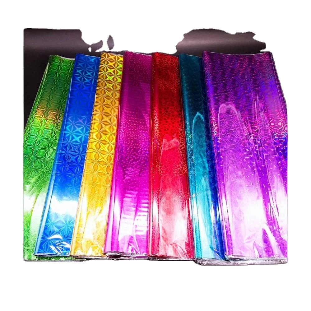 50 70 Gift wrapping paper design popular packing sheet holo gift film packing paper gift paper cheap