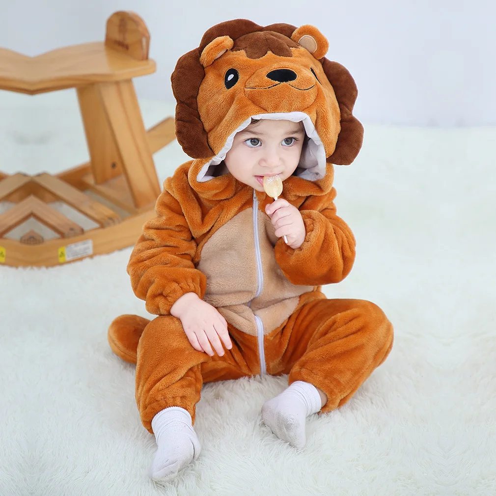 TCXW070402 Baby Bunting Bodysuit Infant Kids Jumpsuit Hooded Romper Outerwear Toddler Winter Baby Rompers With Zipper