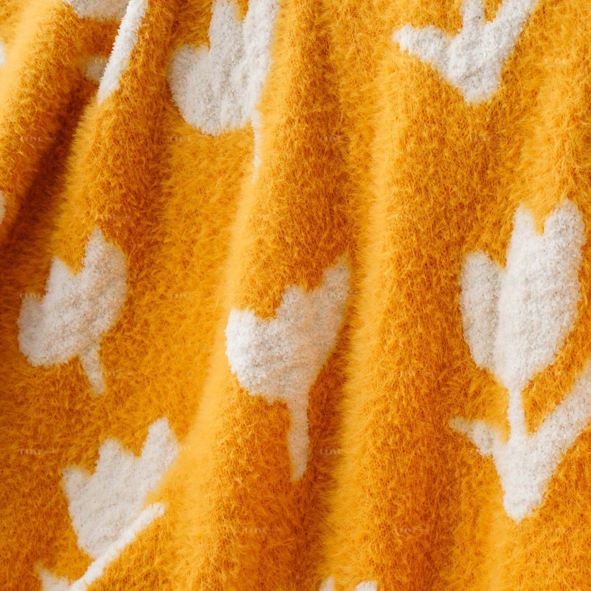 Microfiber Feather Yarn Ultra-Soft Fuzzy Pink Reversible Heavyweight Knitted Checkered Sofa Cover bed Throw Blankets