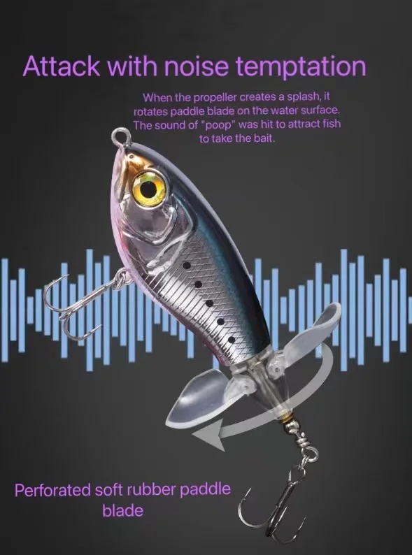 Water surface tractor double propeller floating water tossing topmouth Culter lure snakehead weever superbait