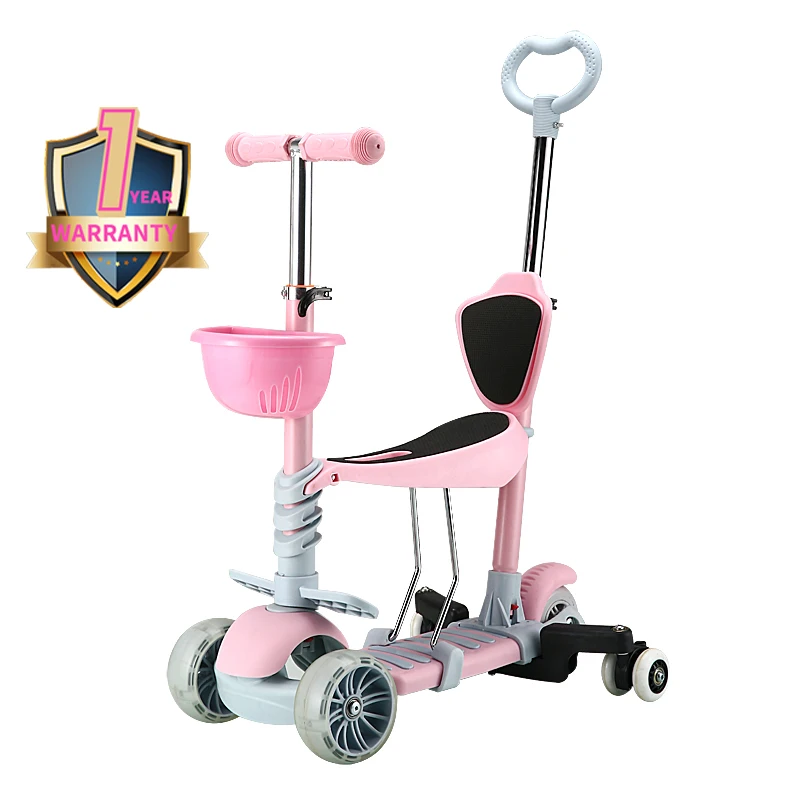 2022 гарантию на один год для маленьких мальчиков и девочек, комплект скутер велосипед/детскй 4-колесный, Детский самокат с сиденьем