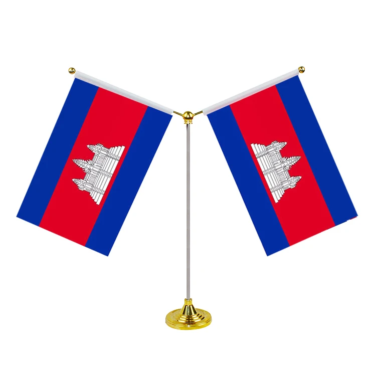 Iran Flag National Flag with Fringe tassels satin material embroidered table desk flag