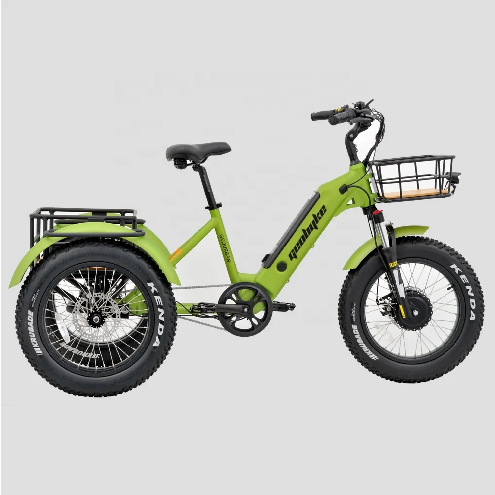 GEOBYKE 20 inch NEW motorized electric tricycle with EN15194/ cheap electric trike/ 3 wheel electric bike with pedals