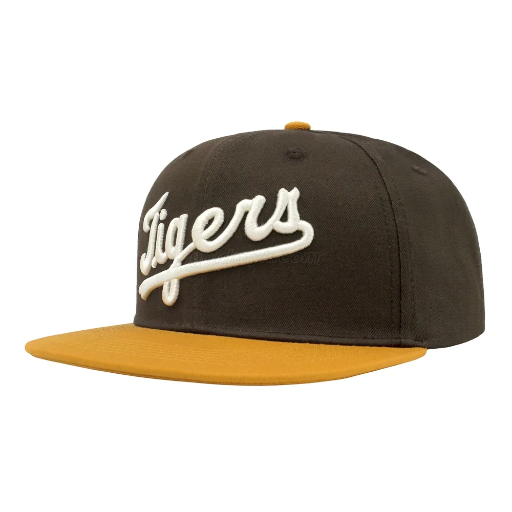 Cotton Fabric 3D Embroidery 6 Panel Snapback Hat Fashion Hip Hop Style Hat Support Customized Logo