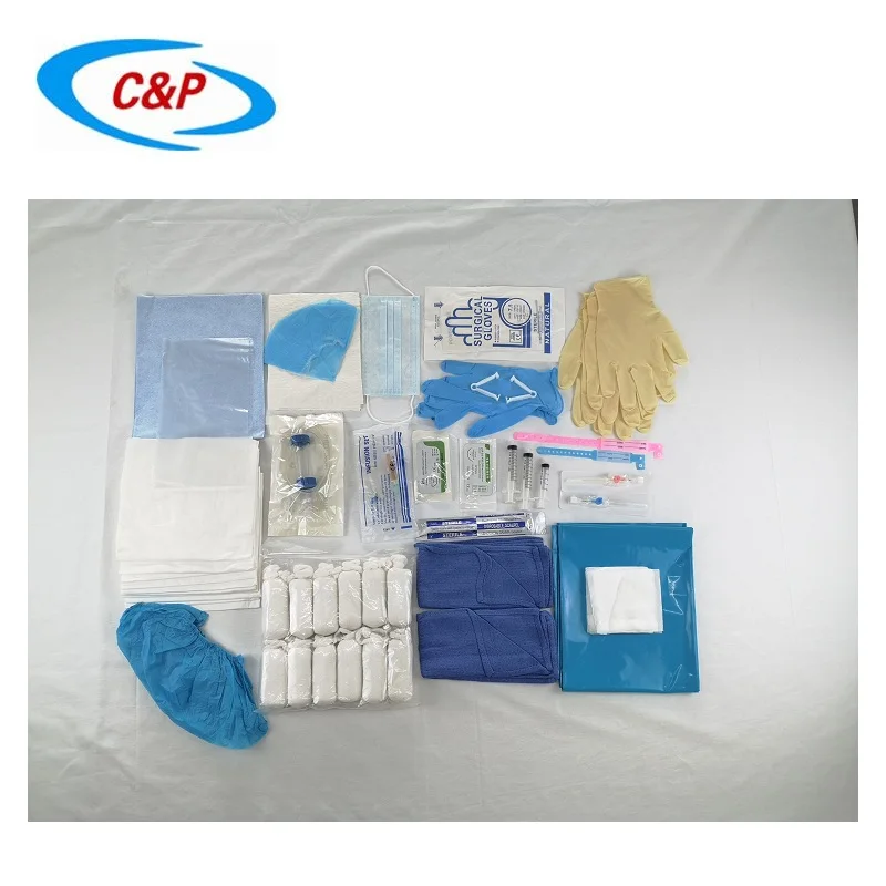 Disposable Newborn Delivery Surgery Drape Kit With Umbilical Cord Clamps And Umbilical Cord Scissors