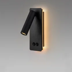 Hotel Project Bedside Adjustable  Surface Mounted Led Flexible Gooseneck Plug In Wall Lamp LED Reading Light For Bedroom