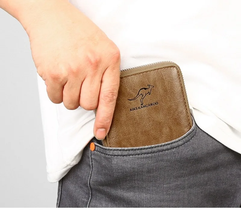 Hot Sale Front Pocket Anti RFID Blocking Minimalist Slim Card Leather Wallet Custom RFID blocking business card wallet for men