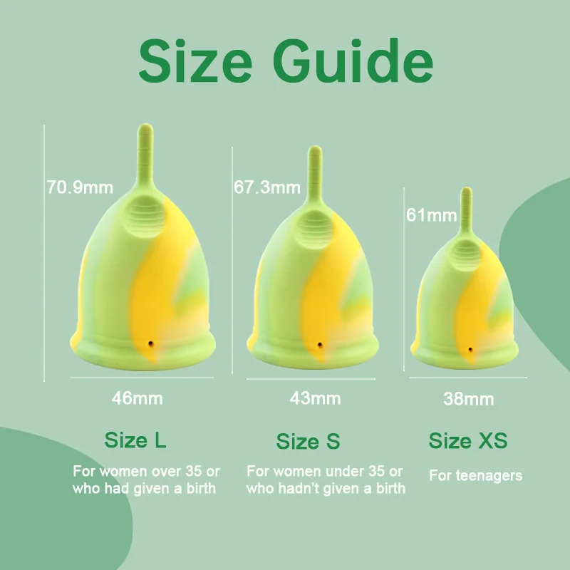 Bulk Wholesale Personalized Reusable Medical Menstrual Period Woman Silicone Menstrual Cup