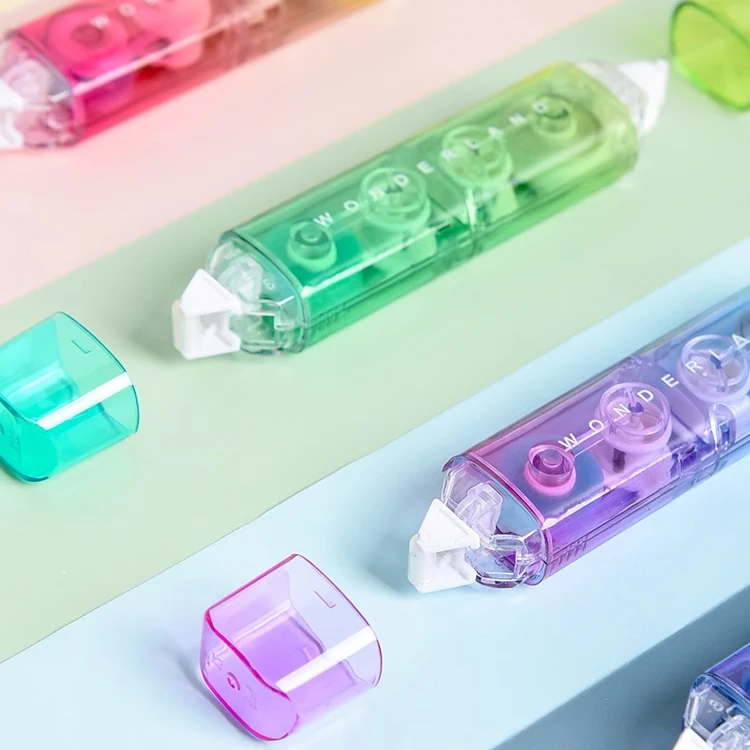 Gradient candy color correction tape dispensing double head correction tape student stationery