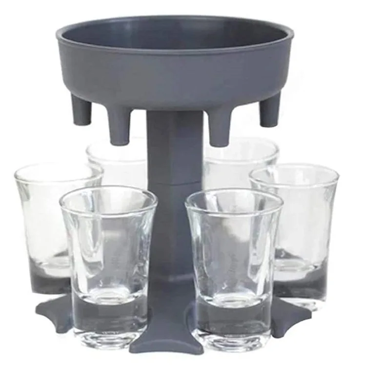New hot sale 6 shot glass multi-color liquor alcohol beer dispenser