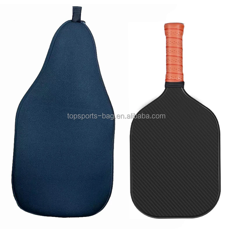 Blank Black Neoprene Pickleball Paddle Case Pickleball Racket Carry Sleeve Pickleball Paddle Protective Bag