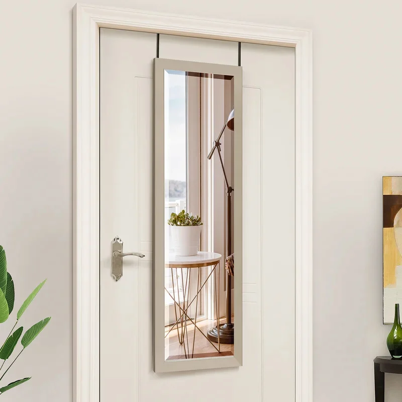 Customized modern suit mirror wall decor modern silver mirrored w shape console