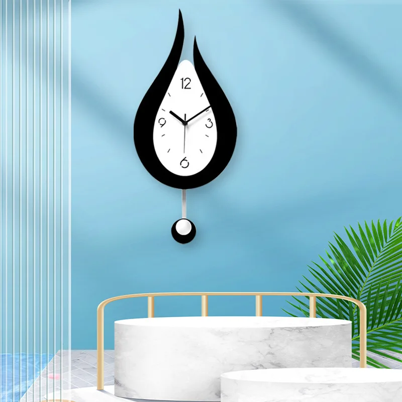 Modern home living room silent clock creative decorative clock fashion acrylic art water drop clock