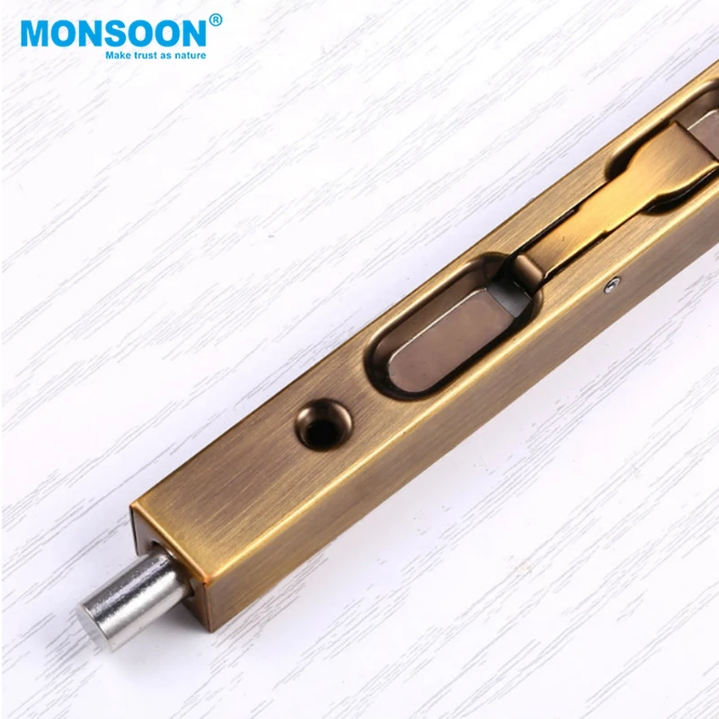 Insert flat head sliding door bolt stainless steel main door tower bolt security cabinet hidden furniture door bolt