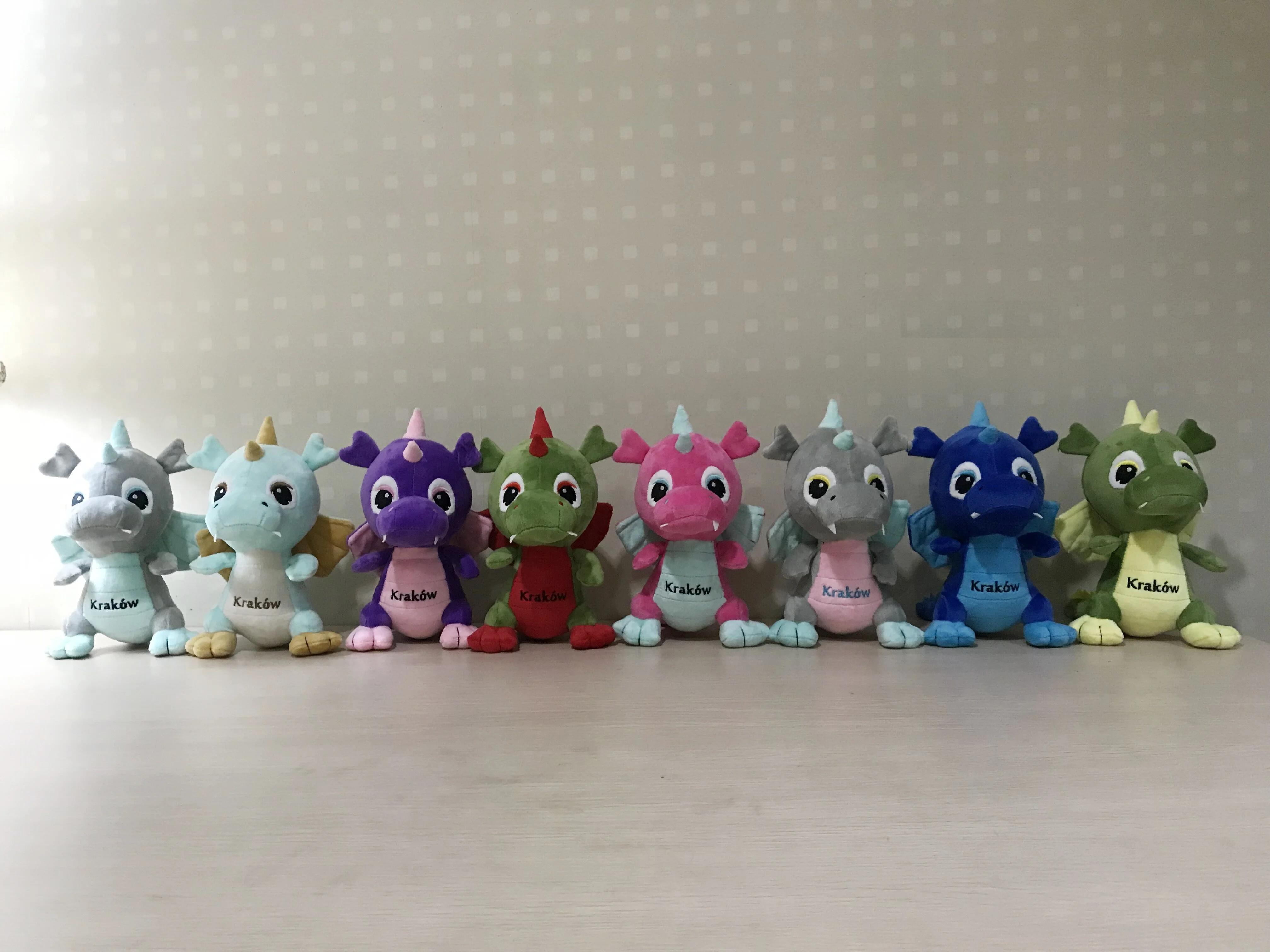 Wholesale Plush stuffed printing dragon animal toy plush Poland dragon plush dinosaur Krakow toys