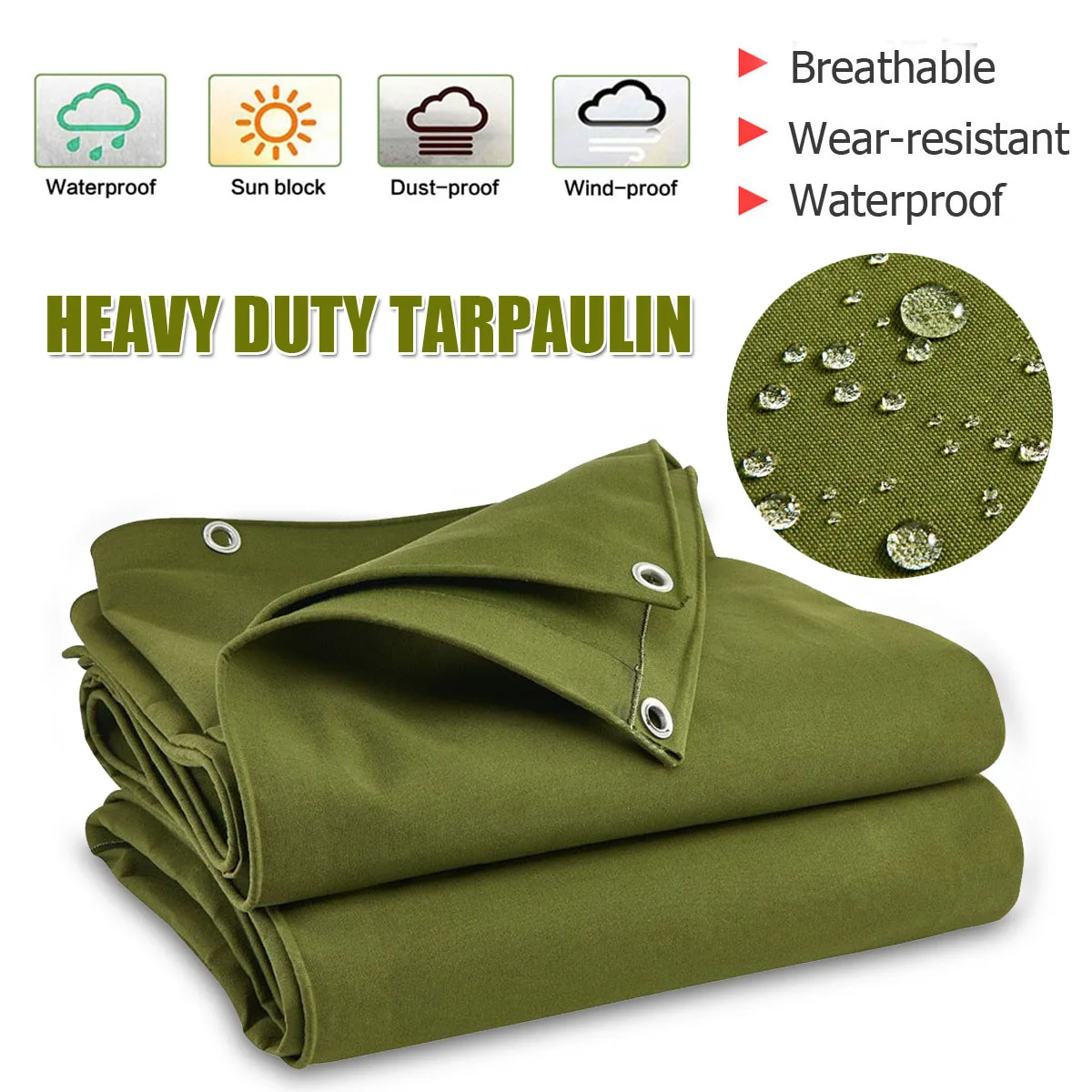 Ncf Manufacturer Waterproof 100% Waxed Cotton Canvas Tarp Sheet Tent Waterproof Tarpaulin Roll For Outdoor