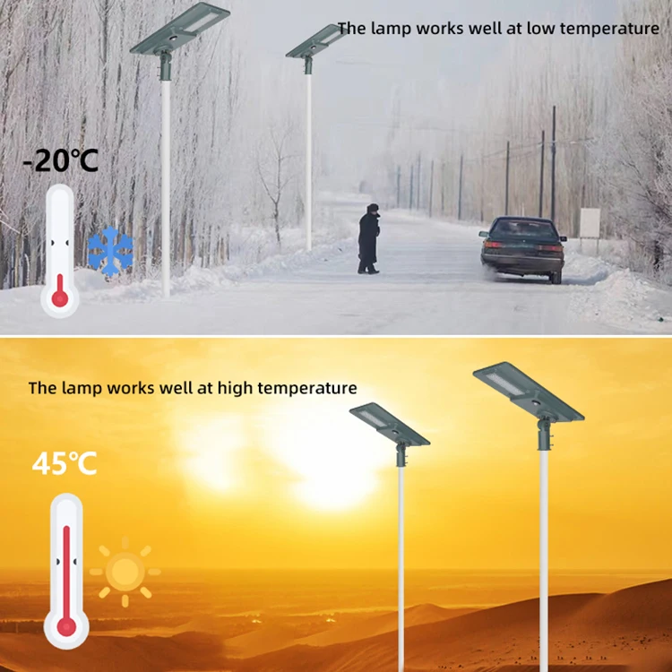 HUAYING Energy Saving All In One Die Casting Aluminum Ip65 20 40 60 80 100 W LED Solar Street Light