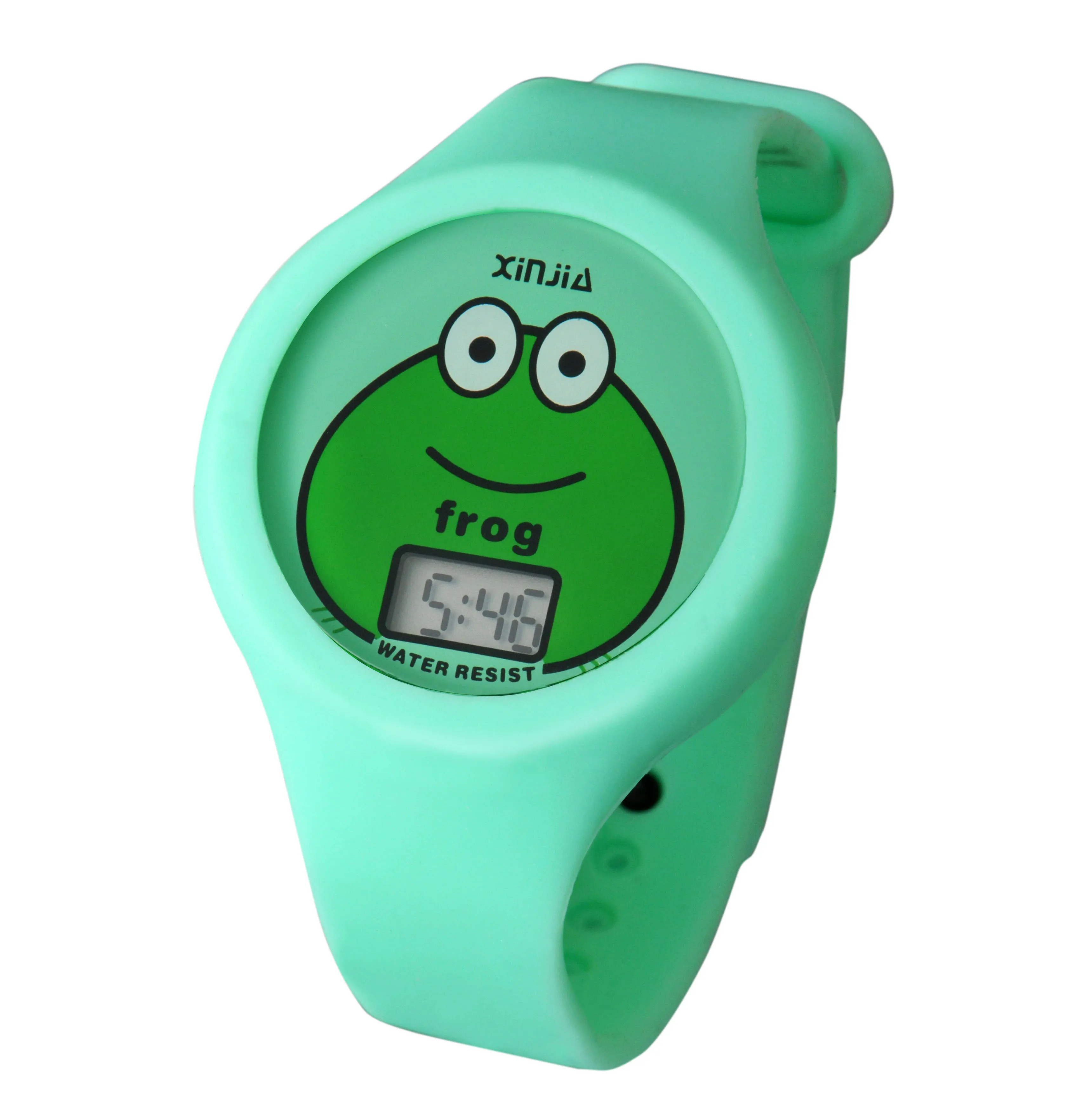 Xinjia Children Plastic Cartoon Watch Customized Oem Digital Wristwatches Silicone Cute Animals Watches Without Light