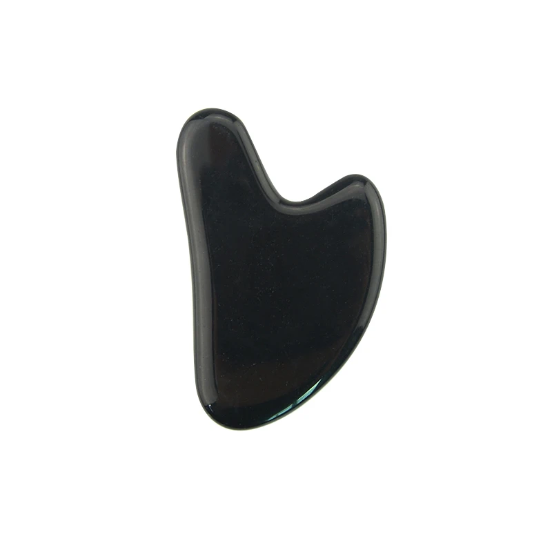 Obsidian Gua Sha stone Beauty face massage roller  jade guasha massage stone for Skin Care