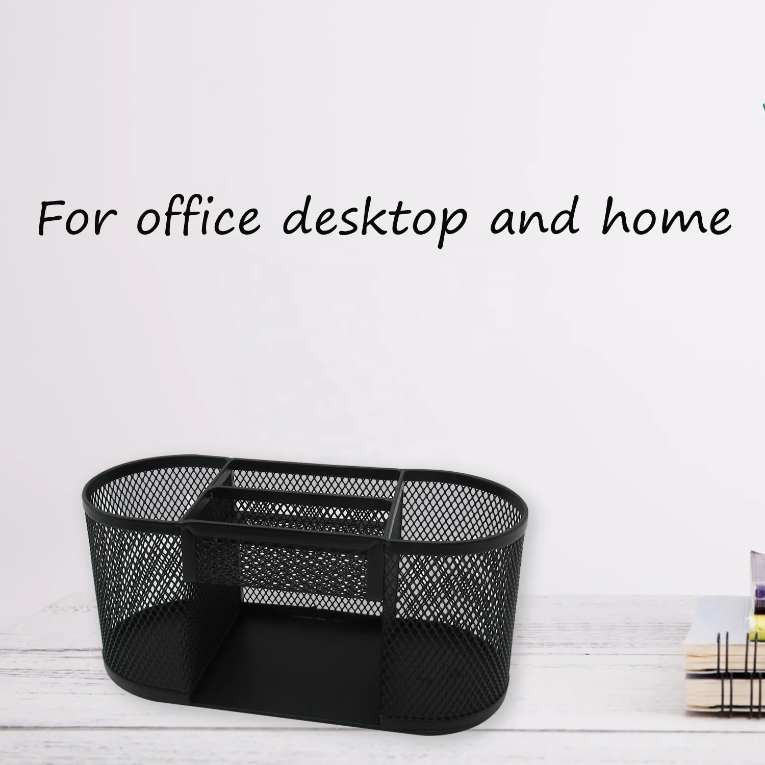 Office stationery morden metal multifunction large capacity desk top organizer mesh desk organizer