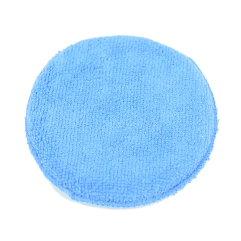 Wholesale 5 inch Sponge Car Cleaning Ultra Gentle Microfiber Car Wax Applicator Pads Buffing Pads
