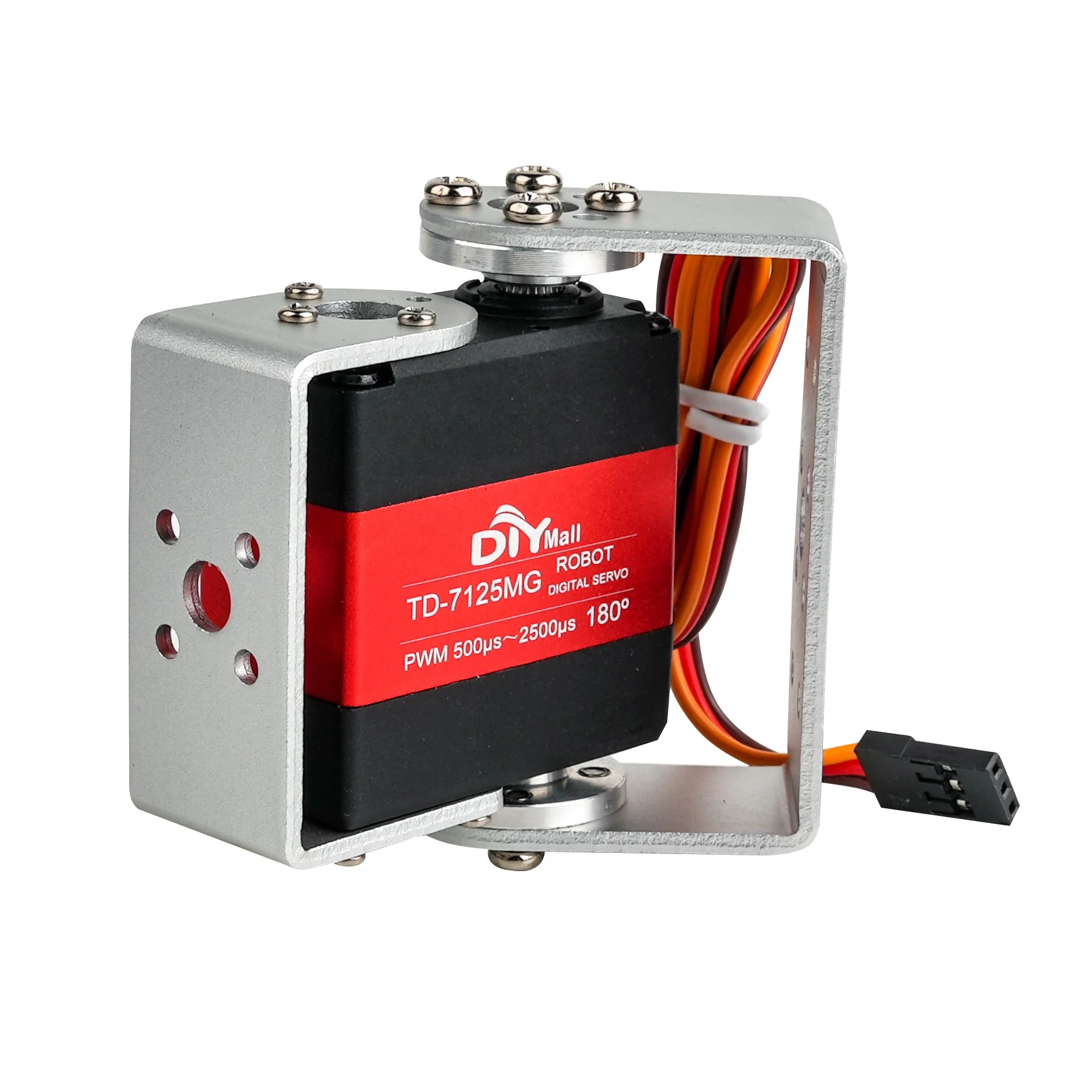 25Kg Digital Servo Dual Shaft Steel Gear TD-7125MG Robot Servo with U-shape Bracket for DIY Robotics Mechanical Arm DIYmall