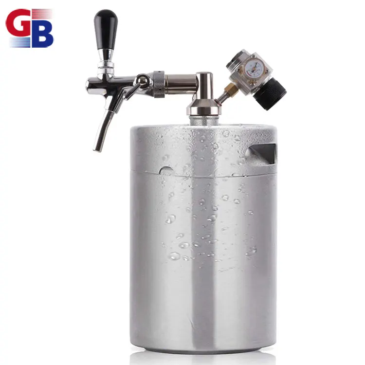 Hot Home Use 2L/3.6L/4L/5L Stainless Steel Homemade Mini Keg with Tap and CO2 Dispenser