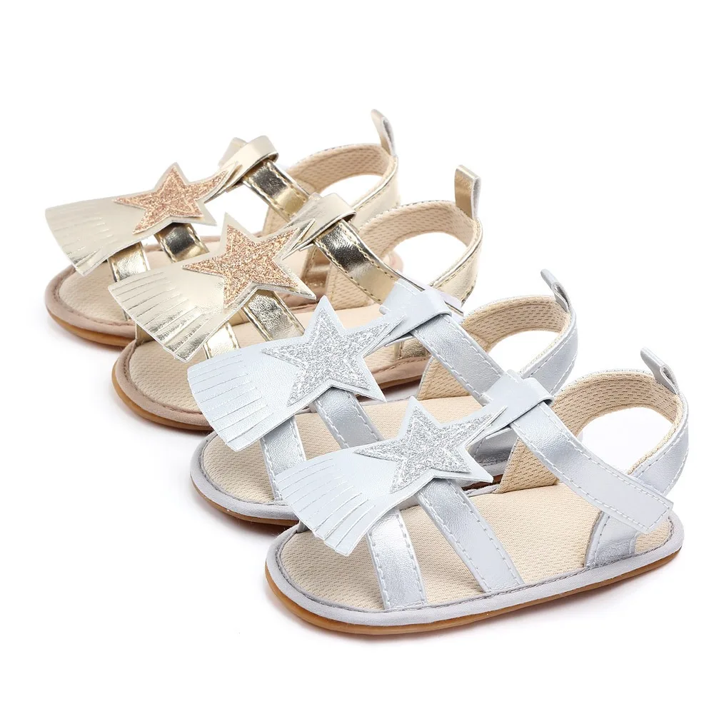 2024 hot-selling New Design wholesale High Quality Cool Summer baby girl and boy rubber soft sole PU Leather  Baby sandals shoes