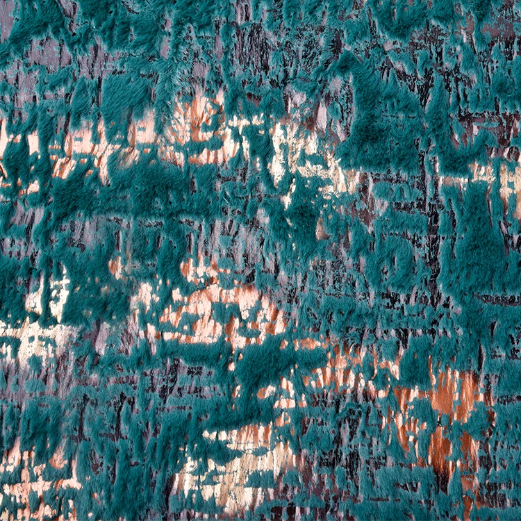 2023 Popular Selling Thick Warm Wrap Knit Luxury Foil Faux Rabbit Fur 100% Polyester Fabric for coat