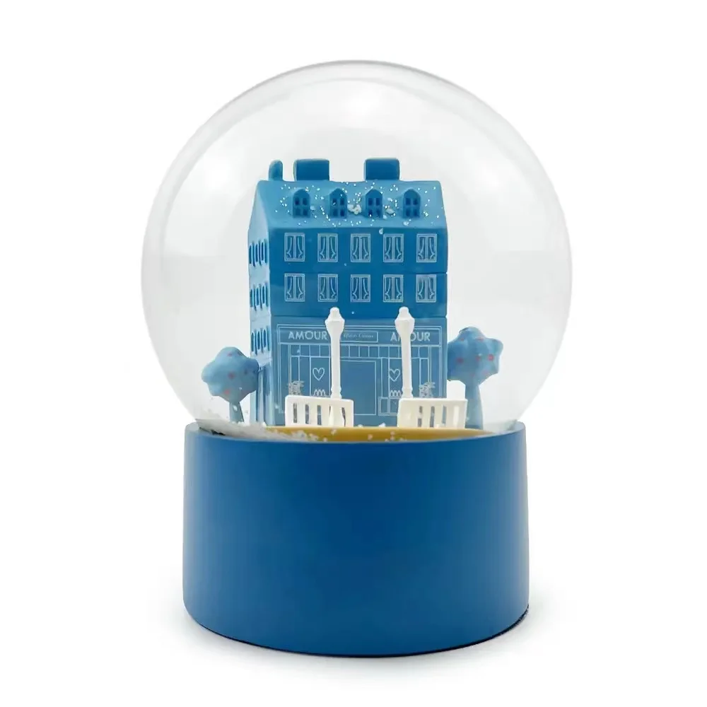 Cute design snowball souvenirs and business gifts  custom snowglobes 3d city  image Custom building Snow GLobe