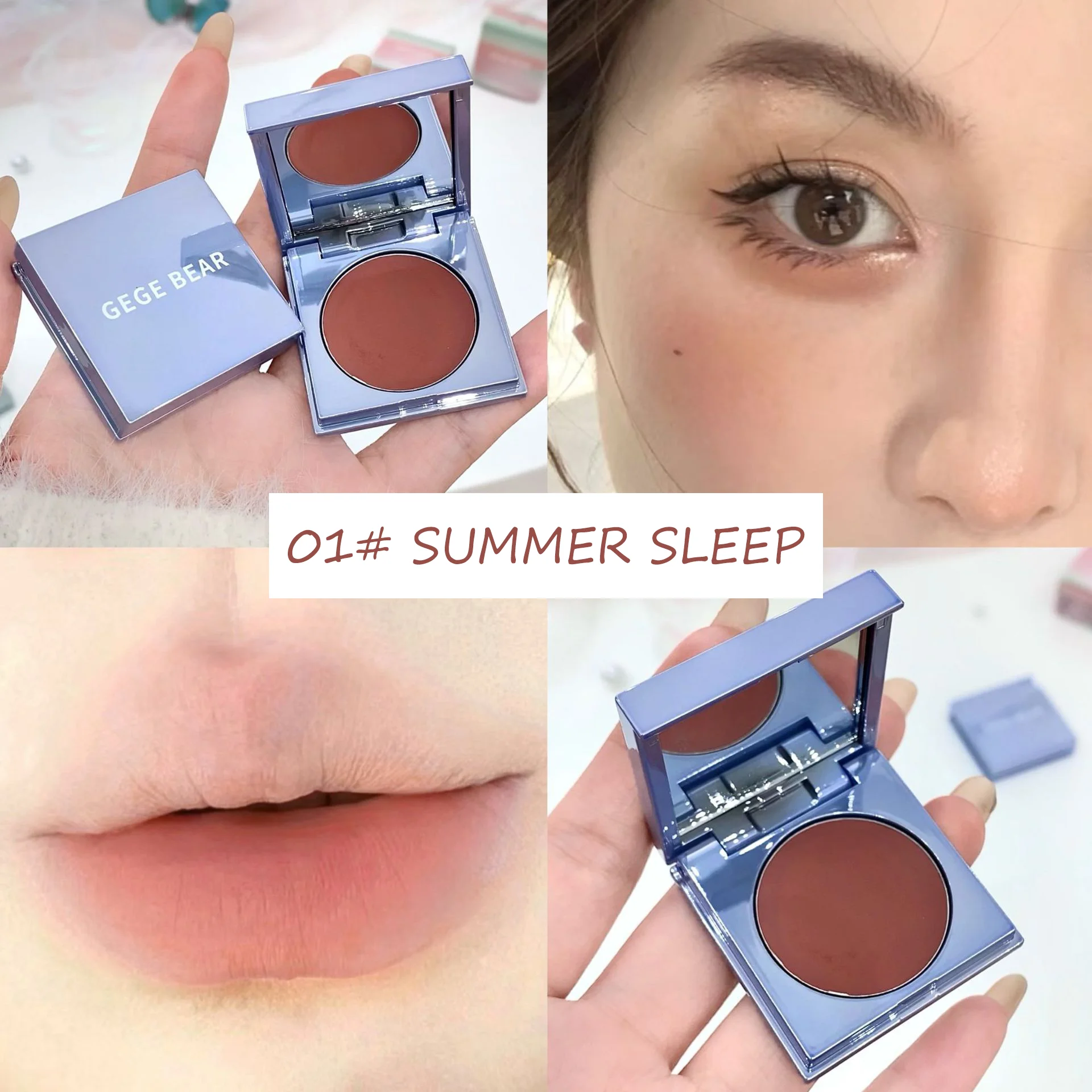 Wholesale high quality lip and cheek Blush Mud Velvet Super Matte Blush Cream Waterproof Moisten Smooth Makeup Blush palette