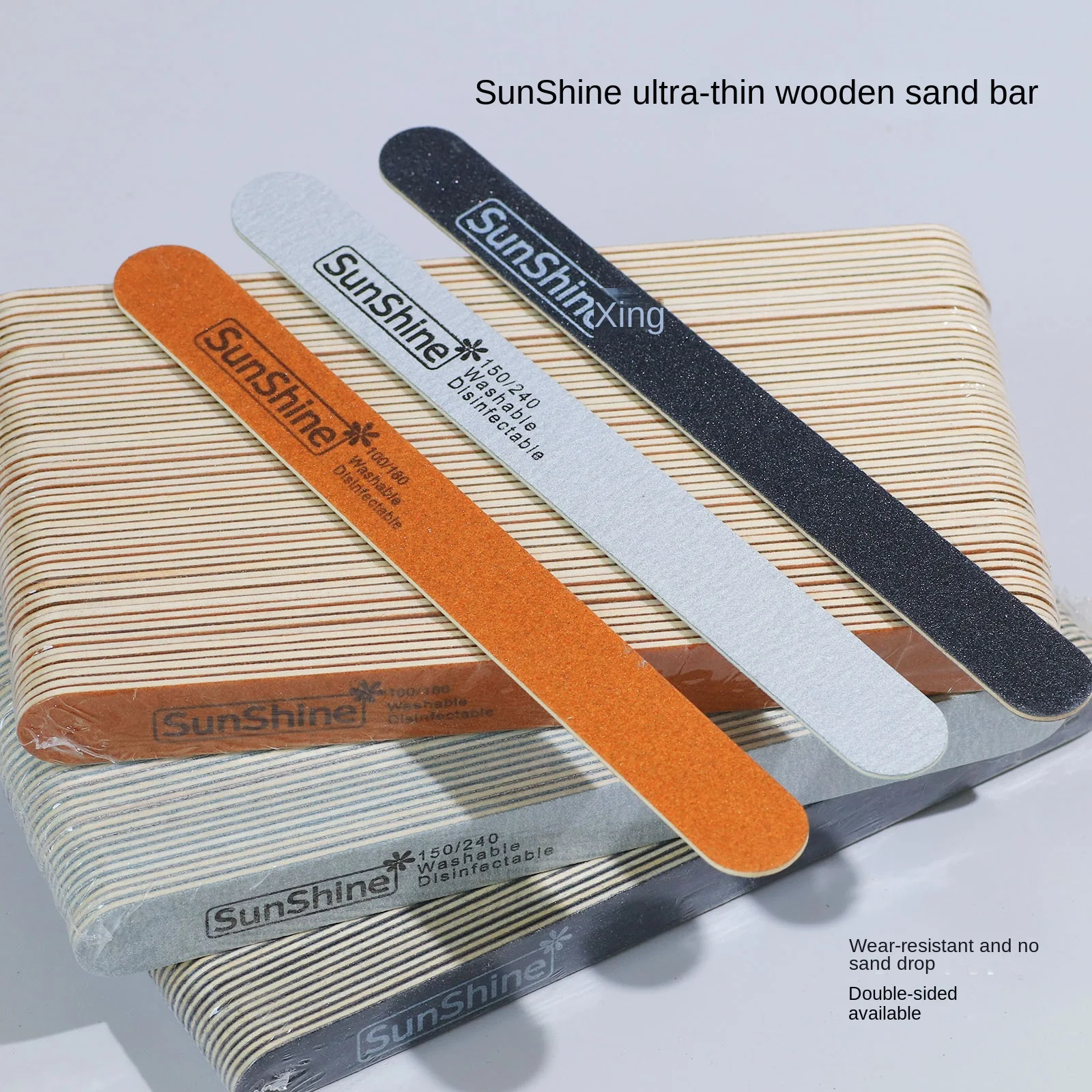 Sunshine High Quality Emery Material Ultra-Thin Wood Sand Bar Grinding Manicure Tool Wear-Resistant with Chip Contusion Features
