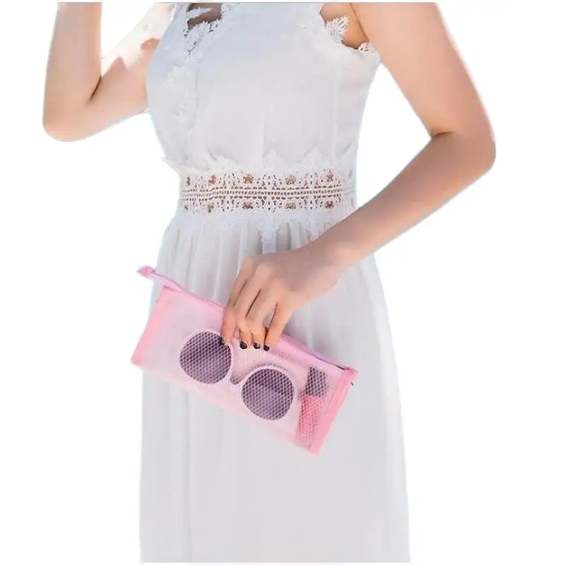 Makeup Travel Bag Custom Printed Logo Pvc Hanging Toiletry Toiletry Custom Plastic Sublimation With Led Mirror clear plastic bag