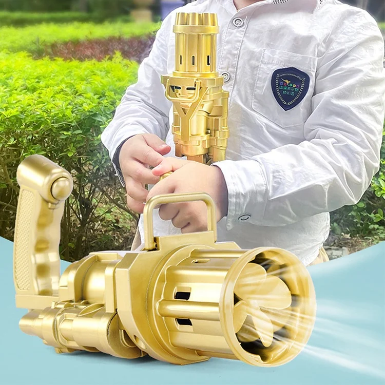 Bubble Blowing Machine Amazon Gatling Bubble Machine 2021 Cool Toys & Gift Bubbles From 8 Holes Golden Pink Black