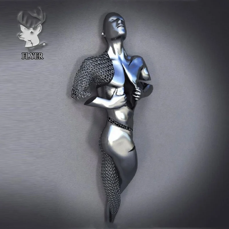 Metal Crafts Stainless Steel 3D Wall Abstract Sculpture for Sale