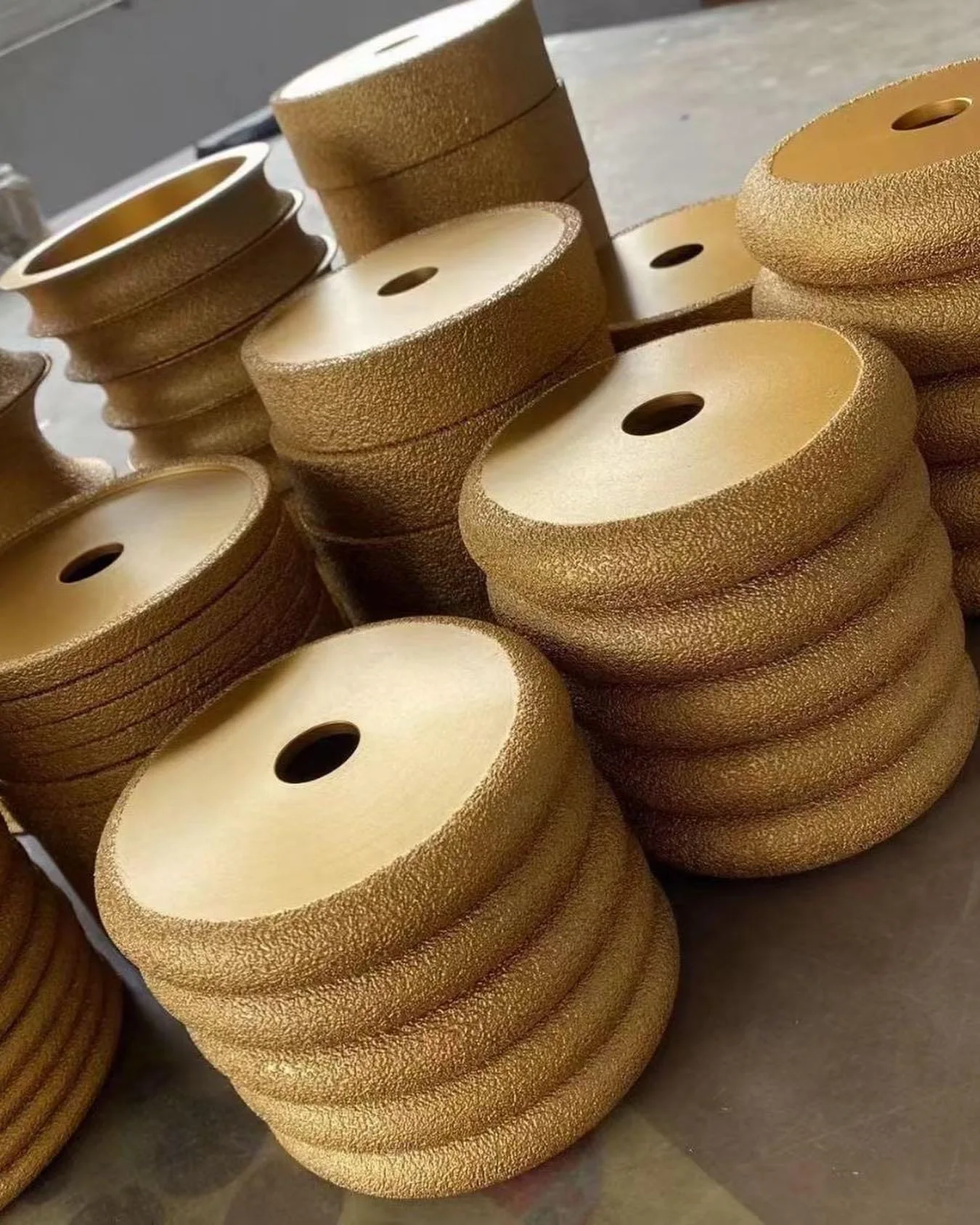 75mm Vacuum Brazed Hand Round Edge Diamond Grinding Wheel for Ceramic Marble Quartzite Granite Glass