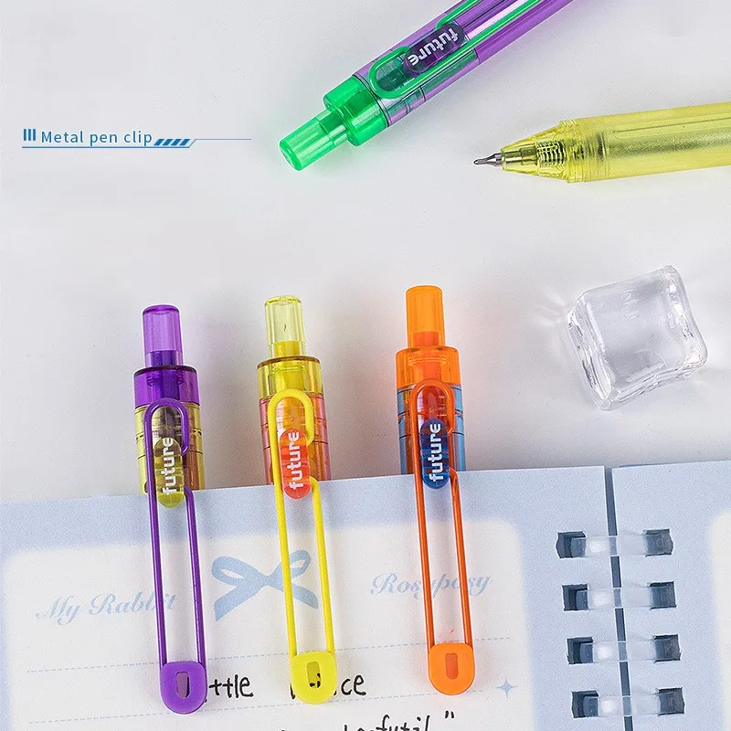 0.5mm Colin Retractable Ballpoint Pen Cyberpunk Limited Edition High-Value Student Pen Black Ink Pen Imported Ink 12p