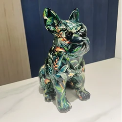 Креативное домашнее украшение для гостиной, книжный шкаф, полимерные украшения для собак, статуя французского бульдога